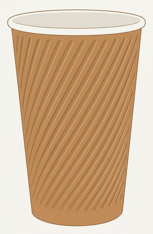 Illustration of Embossed Double Wall Paper Cups